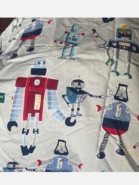 Pottery Barn Kids ROBOTS Twin Duvet Robots DUVET ONLY